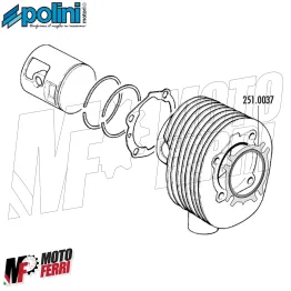 MF3576 - Guarnizione Testa per Cilindro Polini 210cc Dm 68 Vespa PX PE Cosa 200 2