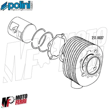 MF3576 - Guarnizione Testa per Cilindro Polini 210cc Dm 68 Vespa PX PE Cosa 200