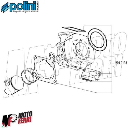 MF3579 Serie Guarnizioni Cilindro Polini 165cc Dm 64 Cagiva Mito Raptor 125