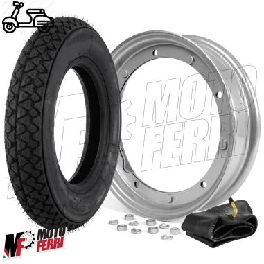 Kit Copertone + Cerchio + Camera Aria 3.00-10 per Vespa 125 Primavera ET3 PK S