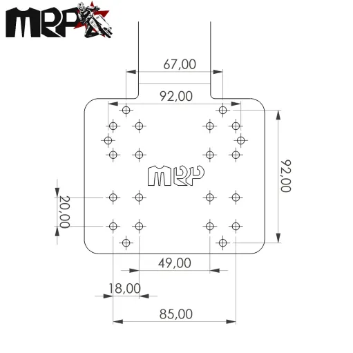 MF1707 - Piastra Acciaio MRP Supporto Centralina Regolatore Vespa 50 125 Small