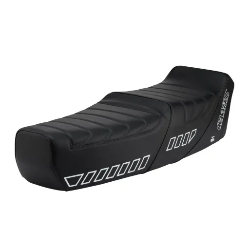 Sella nera Camel Special Sport Vespa PX 125 150 200 PE con Serratura in Pelle