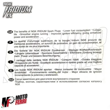MF1376 Candele NGK Iridio CR7EIX Yamaha TMax 500 530 dal 2001 al 2019 Potenziate