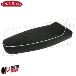 MF1333 Sella Nisa Sport Race Bordino Bianco con Levetta Vespa 50 125 PK S XL 2