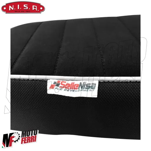 MF1333 Sella Nisa Sport Race Bordino Bianco con Levetta Vespa 50 125 PK S XL