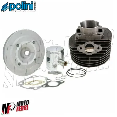 Kit Modifica Ape 50 Cilindro 130 Polini Ghisa + Albero Motore Anticipato Cono 20