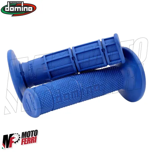 MF2464 Manopole Domino Blu Soft Grips per Moto Cross Yamaha TM Universali