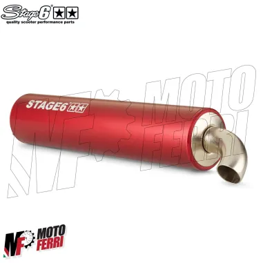 MF3751 Silenziatore Rosso Marmitta Stage6 Pro Replica Mk2 Minarelli / Piaggio