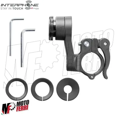 MF3755 - Supporto Smartphone Telefono Manubrio + Placca adesiva Universale Moto