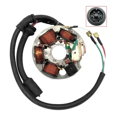 MF0003 Statore Supporto 5 Bobine 5 Attacchi 3 Fili Piaggio Ape 50 Rif 497651