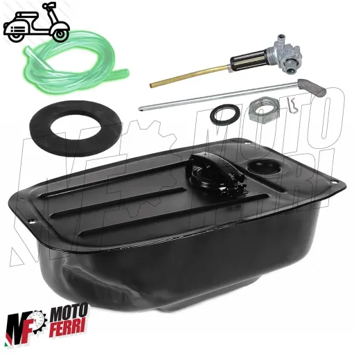 MF0087 Serbatoio Benzina + Rubinetto con Asta + Tubo Vespa 50 Special 125 ET3 Primavera
