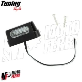 MF2280 - FANALINO LUCE TARGA PORTATARGA POSTERIORE MOTO 4 LED UNIVERSALE ECLAIRE 2