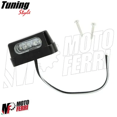 MF2280 - FANALINO LUCE TARGA PORTATARGA POSTERIORE MOTO 4 LED UNIVERSALE ECLAIRE