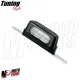 MF2280 - FANALINO LUCE TARGA PORTATARGA POSTERIORE MOTO 4 LED UNIVERSALE ECLAIRE