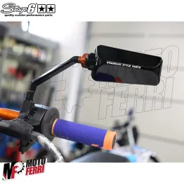 MF2485 Specchietto Retrovisore Sinistro Stage6 F1 Nero Lucido Jet Universale 2
