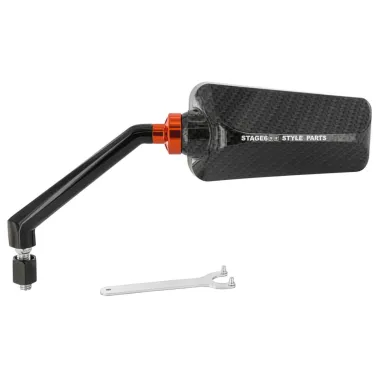MF3761 - Specchietto Retrovisore Sinistro STAGE6 F1 Carbonio Lucido Universale
