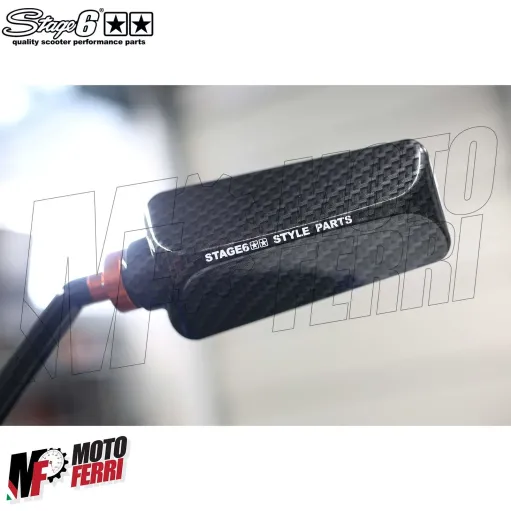 MF3761 - Specchietto Retrovisore Sinistro STAGE6 F1 Carbonio Lucido Universale