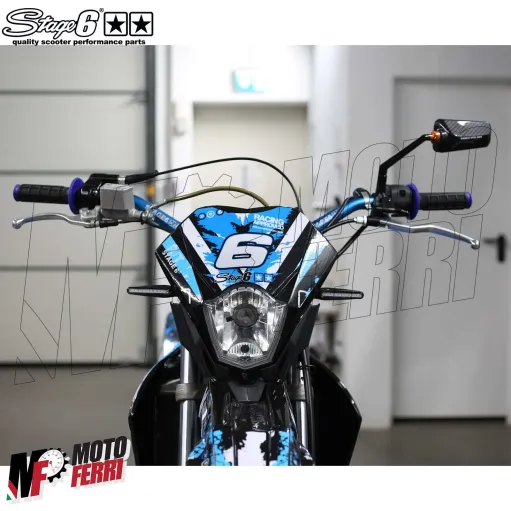 MF3761 - Specchietto Retrovisore Sinistro STAGE6 F1 Carbonio Lucido Universale