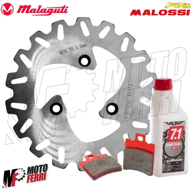 MF3763 - Disco Freno Anteriore + Pastiglie + Olio Malossi per Malaguti F12 F12R