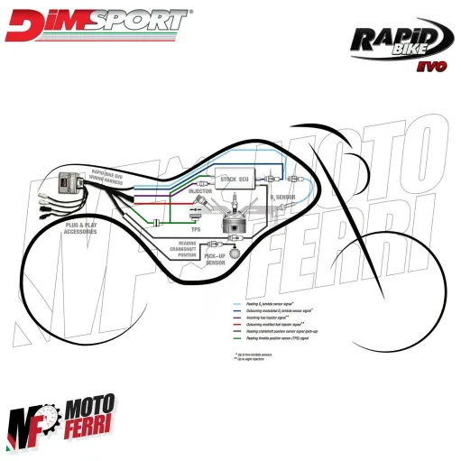 MF2011 Centralina Aggiuntiva Rapid Bike EVO + Cablaggio TMax 530 2017 - 2019