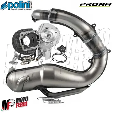Kit Cilindro 102cc Dm 55 Testa Racing Polini + Marmitta Proma Vespa 50 Special