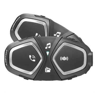 MF3777 - Kit 2 Interfono Interphone Connect Bluetooth Moto Scooter 2 Caschi