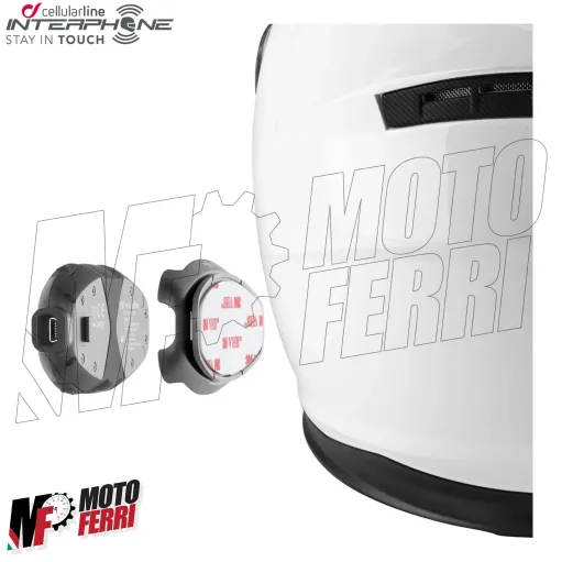 MF3777 - Kit 2 Interfono Interphone Connect Bluetooth Moto Scooter 2 Caschi