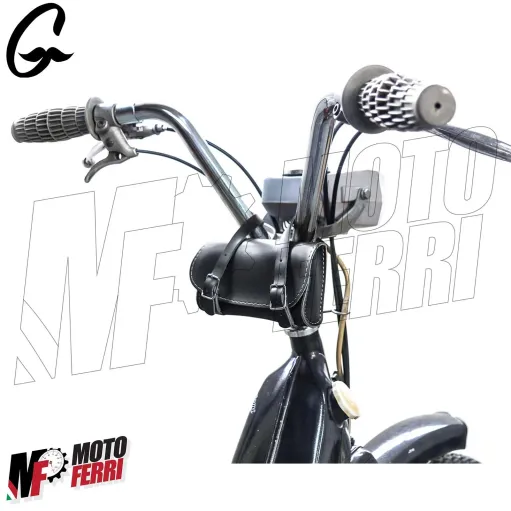 MF3750 Borsa Porta oggetti in pelle Nera Piaggio Ciao Si Bravo Grillo Boxer