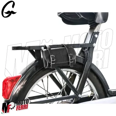 MF3750 Borsa Porta oggetti in pelle Nera Piaggio Ciao Si Bravo Grillo Boxer