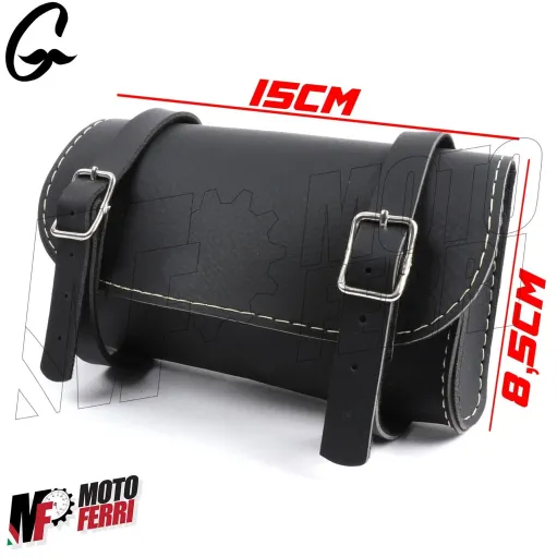 MF3750 Borsa Porta oggetti in pelle Nera Piaggio Ciao Si Bravo Grillo Boxer