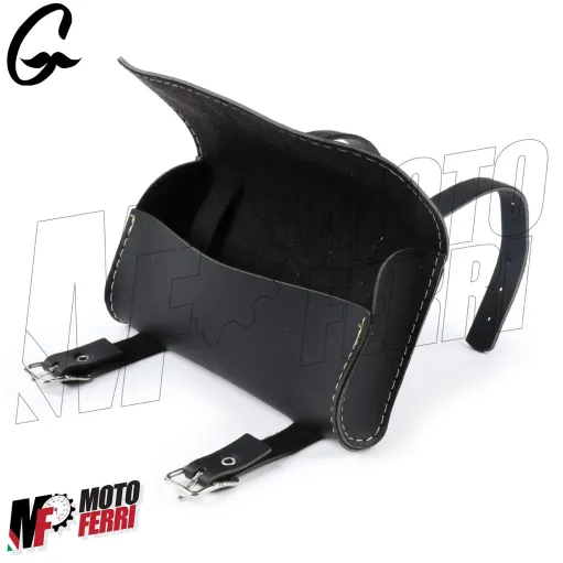 MF3750 Borsa Porta oggetti in pelle Nera Piaggio Ciao Si Bravo Grillo Boxer
