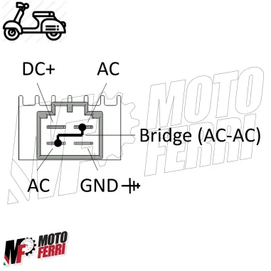 MF3680 Regolatore Tensione Corrente SIP 12V 4 Poli AC / DC Universale Vespa