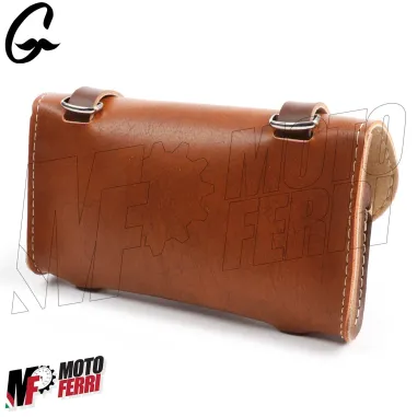 MF3749 Borsa Porta oggetti in pelle Marrone Piaggio Ciao Si Bravo Grillo Boxer