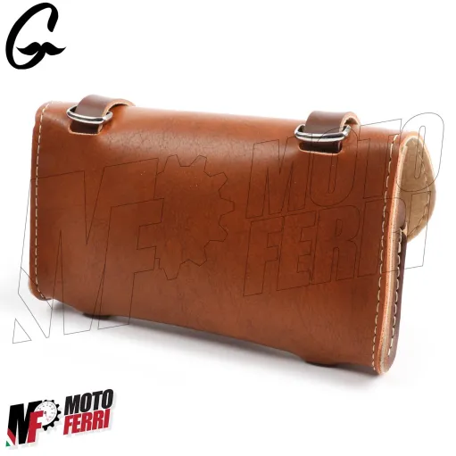 MF3749 Borsa Porta oggetti in pelle Marrone Piaggio Ciao Si Bravo Grillo Boxer