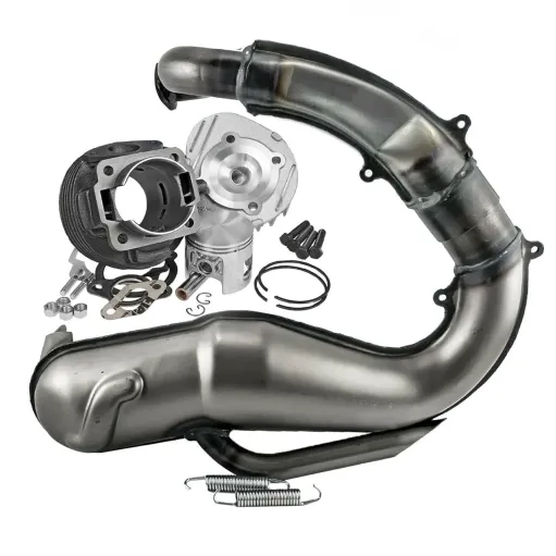 Kit Cilindro 102cc Dm 55 Testa Racing Polini + Marmitta Proma - Vespa 50 PK S XL