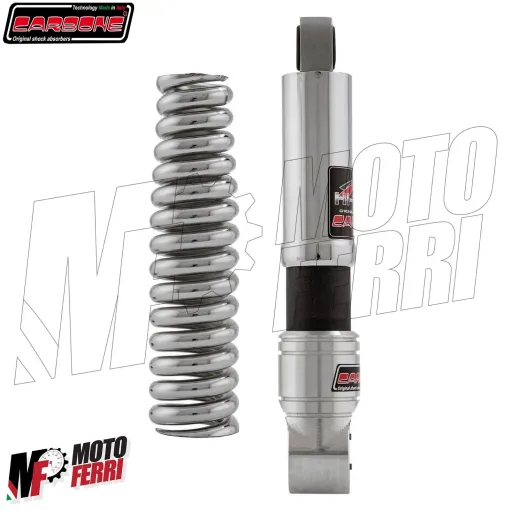 MF0341 Ammortizzatore Anteriore Cromato Carbone Hi Tech Vespa 150 Sprint GL