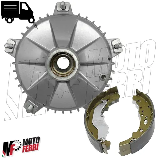 Tamburo Freno e Ganasce Posteriore Ape TM 703 Poker Benzina / Diesel Ape Car Max