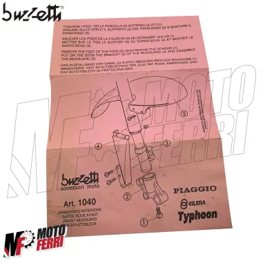 MF3816 - Parafango Anteriore Nero Buzzetti Piaggio NRG MC2 / NTT Gilera Typhoon