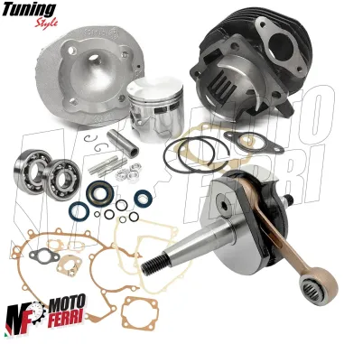 Kit Modifica Cilindro 102CC + Albero Motore + Cuscinetti Guarnizioni per Ape 50