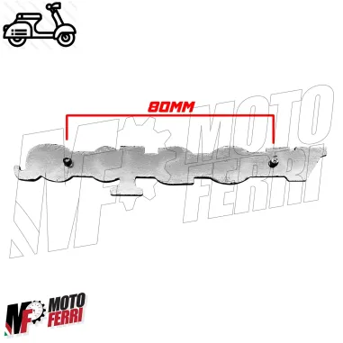 Targhetta Anteriore Scritta Interasse Pioli 80mm per Vespa PX PE 125 150 200