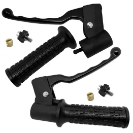 MF3845 Kit 2 Comando Nero in Ferro Destro Sinistro Gas Freno Domino Piaggio SI