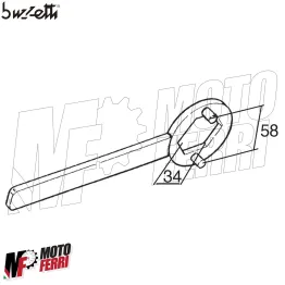 MF3851 - Attrezzo Chiave Smonta Campana Frizione Motore Piaggio Gilera 50 2T 4T 2