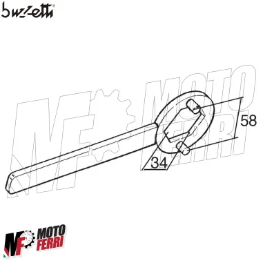MF3851 - Attrezzo Chiave Smonta Campana Frizione Motore Piaggio Gilera 50 2T 4T