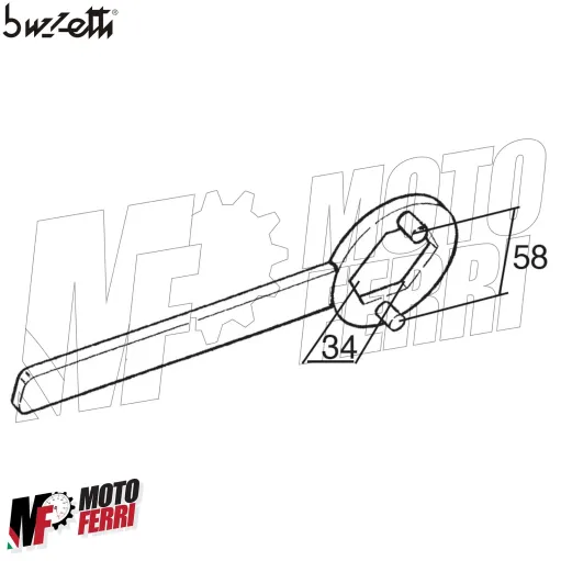 MF3851 - Attrezzo Chiave Smonta Campana Frizione Motore Piaggio Gilera 50 2T 4T