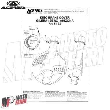 MF3385 - Kit Foderi Copertura Forcella Acerbis Rosso per Gilera RX 125 Arizona