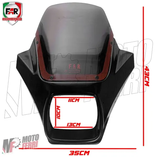 Cupolino FAR Faro Rettangolare Universale Moto Cross Enduro Ciclomotore Epoca