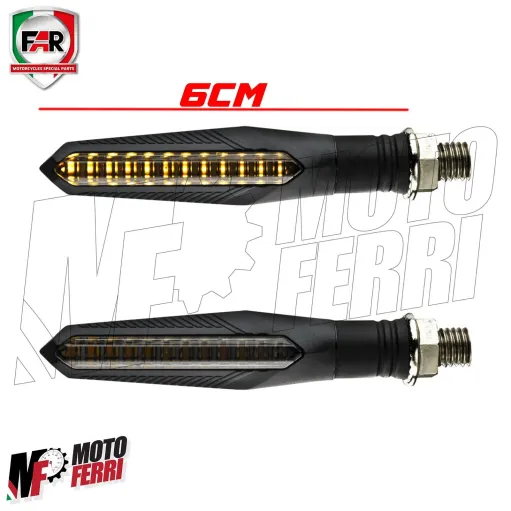 MF3892 - Coppia Frecce Led Sequenziali Universali per Moto Scooter - 6cm