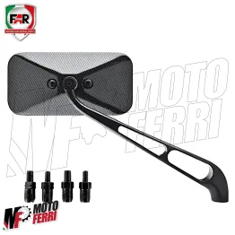 MF3901 - Specchio Specchietto retrovisore Carbonio FAR Universale Moto Custom 2