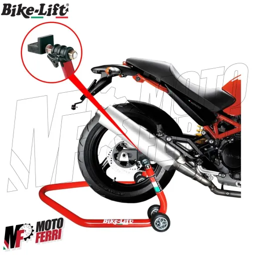 MF3912 - Cavalletto a Tampone Bike Lift Posteriore Alza Ruota Moto Universale