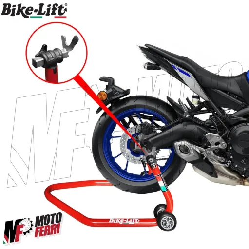 MF3913 - Cavalletto a Forchetta Bike Lift Posteriore Alza Ruota Moto Universale